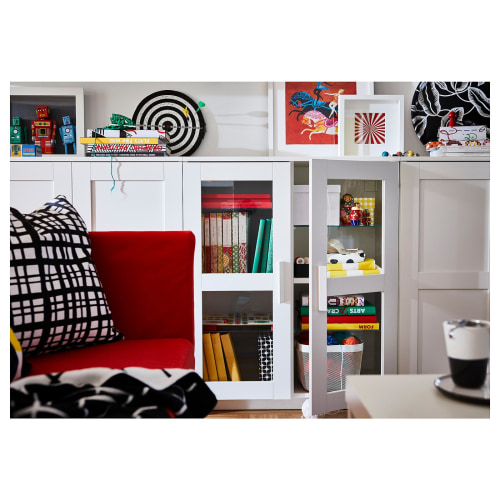 Brimnes cabinet outlet with doors white
